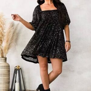 Vici By Together Sequin Babydoll Dress